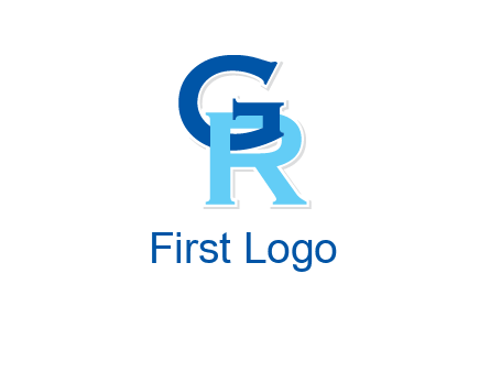 letter G intertwining with letter R
