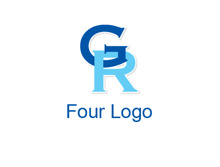 letter G intertwining with letter R