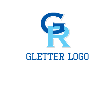 letter G intertwining with letter R