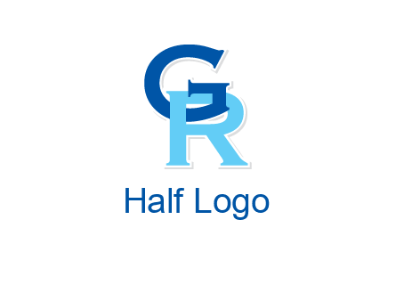 letter G intertwining with letter R