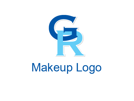 letter G intertwining with letter R