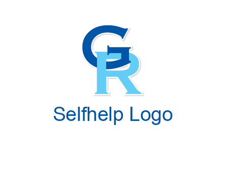 letter G intertwining with letter R