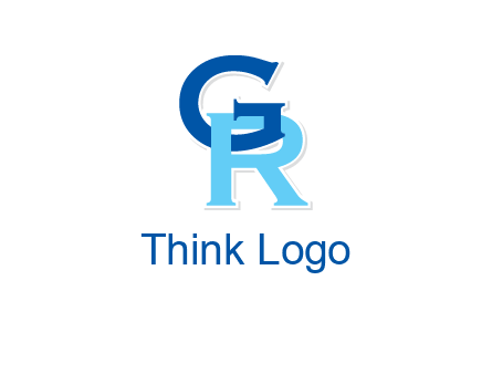 letter G intertwining with letter R