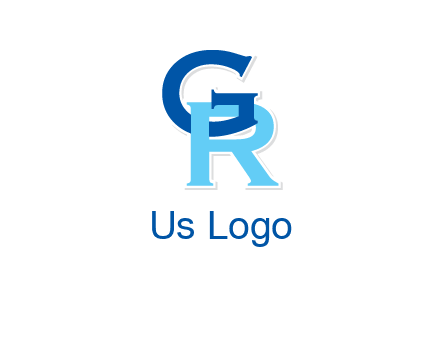 letter G intertwining with letter R