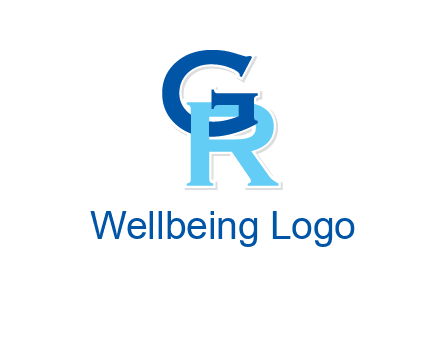 letter G intertwining with letter R
