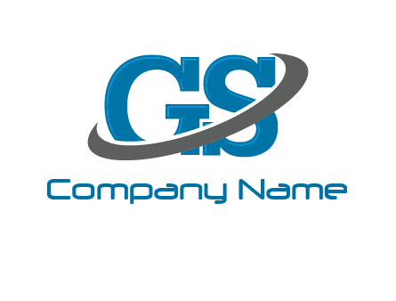 Swoosh around letters GS logo