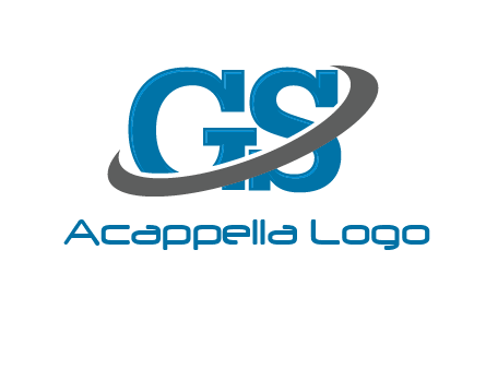 Swoosh around letters GS logo