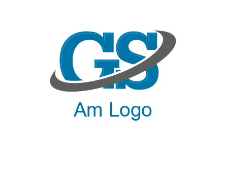 Swoosh around letters GS logo