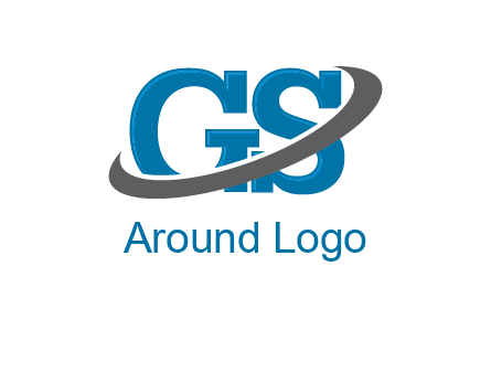 Swoosh around letters GS logo