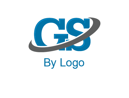 Swoosh around letters GS logo