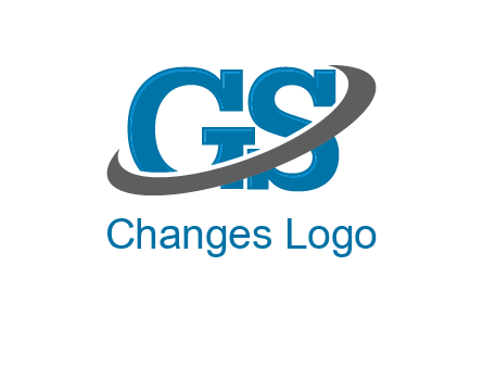 Swoosh around letters GS logo