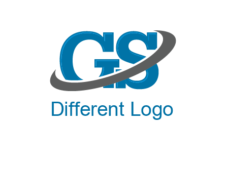 Swoosh around letters GS logo