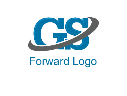 Swoosh around letters GS logo