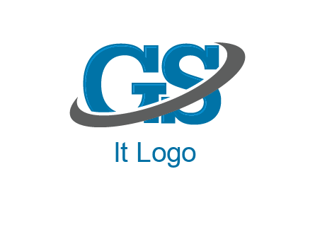Swoosh around letters GS logo