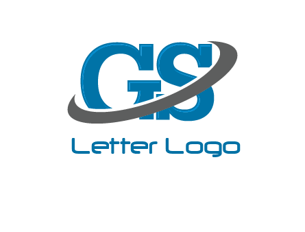 Swoosh around letters GS logo