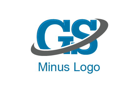 Swoosh around letters GS logo