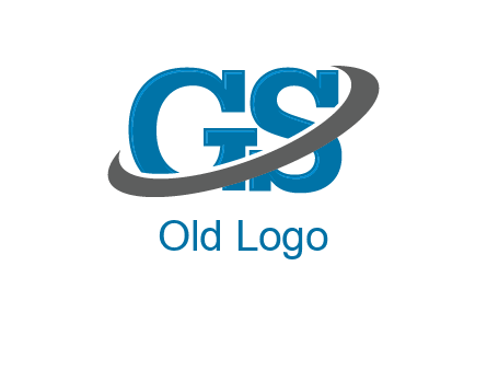 Swoosh around letters GS logo