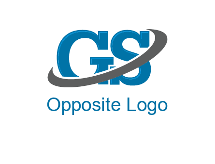 Swoosh around letters GS logo