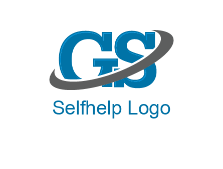 Swoosh around letters GS logo