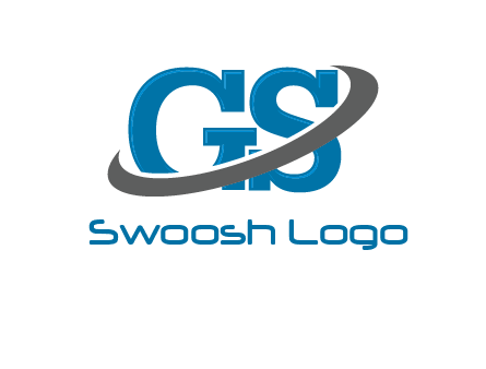 Swoosh around letters GS logo