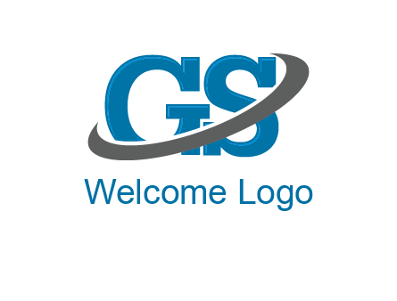 Swoosh around letters GS logo