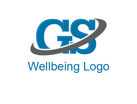 Swoosh around letters GS logo