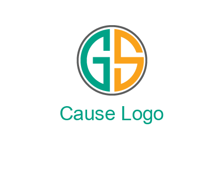 Letters G and S are in a circle logo