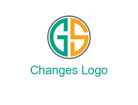 Letters G and S are in a circle logo