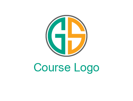 Letters G and S are in a circle logo