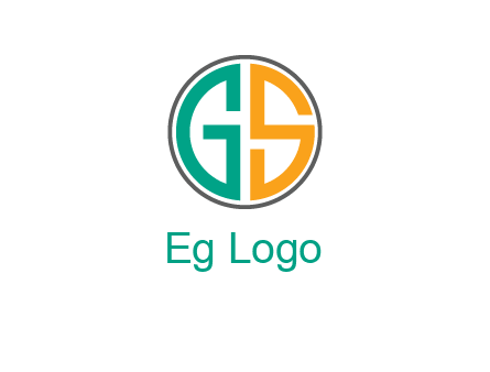Letters G and S are in a circle logo