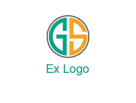 Letters G and S are in a circle logo