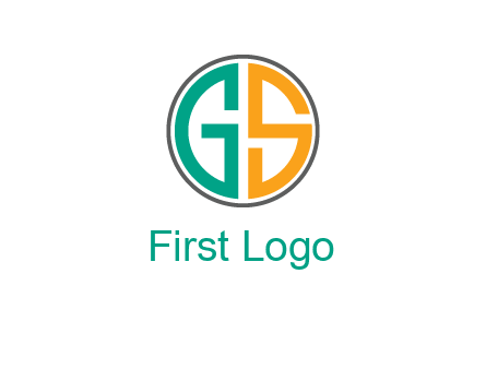 Letters G and S are in a circle logo