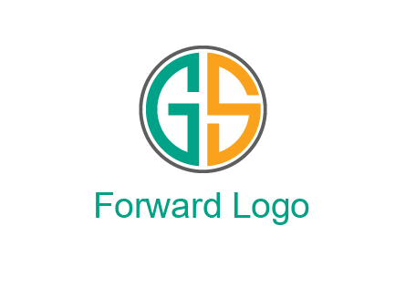 Letters G and S are in a circle logo