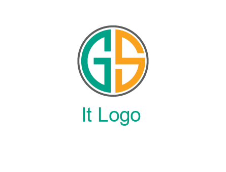 Letters G and S are in a circle logo