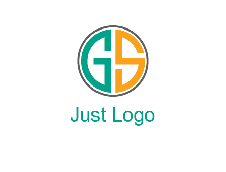 Letters G and S are in a circle logo