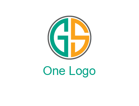 Letters G and S are in a circle logo