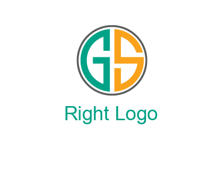 Letters G and S are in a circle logo