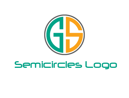 Letters G and S are in a circle logo