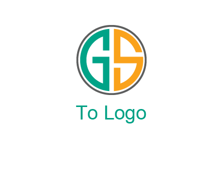 Letters G and S are in a circle logo