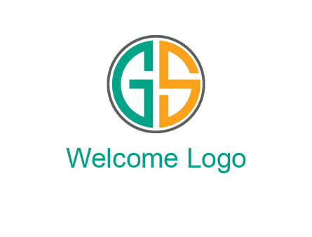 Letters G and S are in a circle logo
