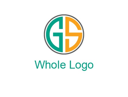 Letters G and S are in a circle logo