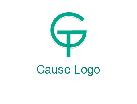 letter G forming letter T