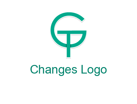 letter G forming letter T