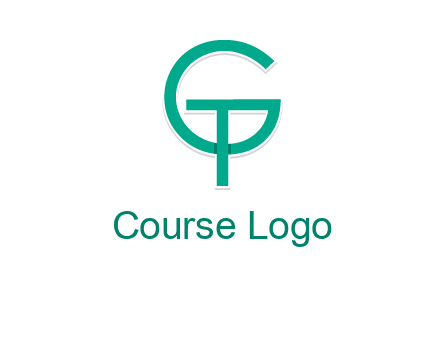 letter G forming letter T