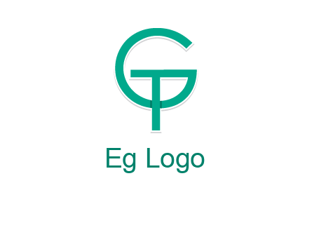 letter G forming letter T