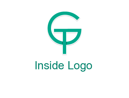 letter G forming letter T