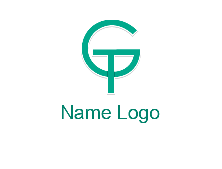letter G forming letter T