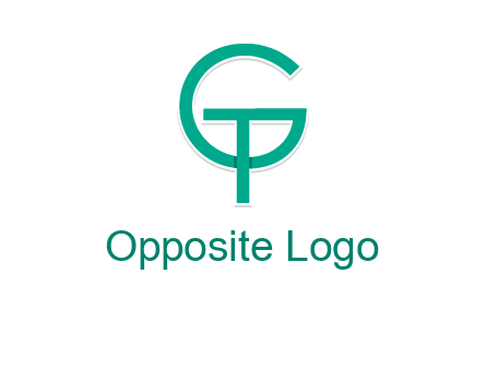 letter G forming letter T