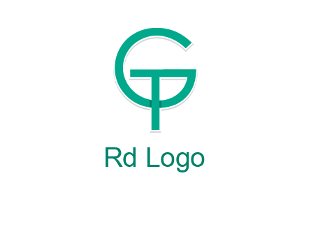 letter G forming letter T