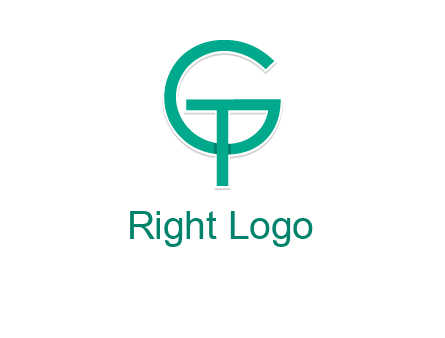 letter G forming letter T